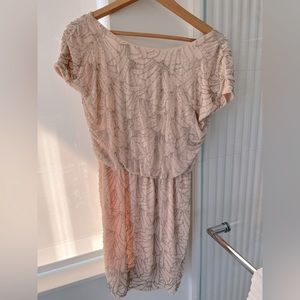 Ever new beaded dress, light pink, size 0.